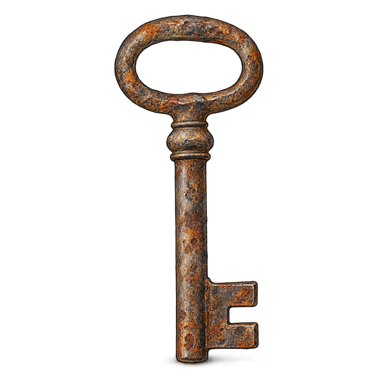 An old rusty key